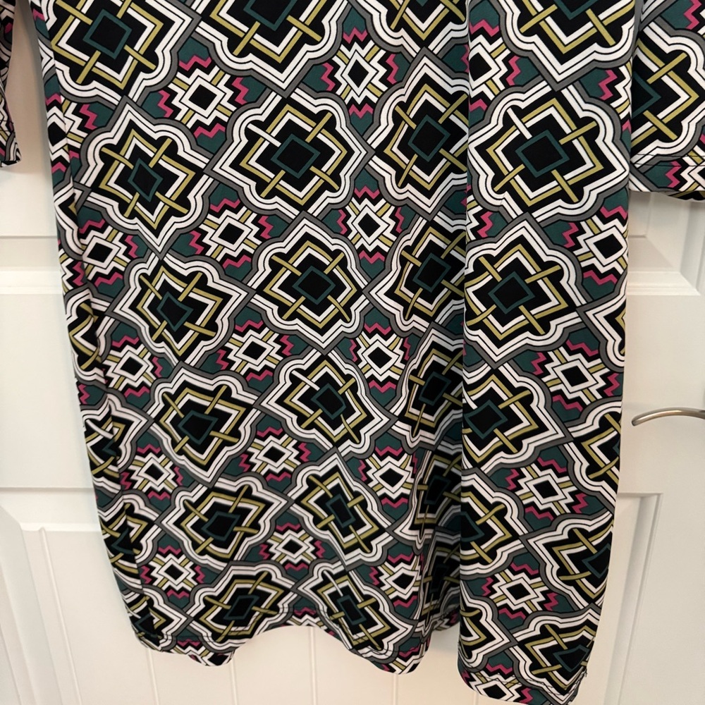 Tracy Negoshian Black and White Sheath Dress 3/4 Sleeve 80’s dress vintage - d - Picture 2 of 7